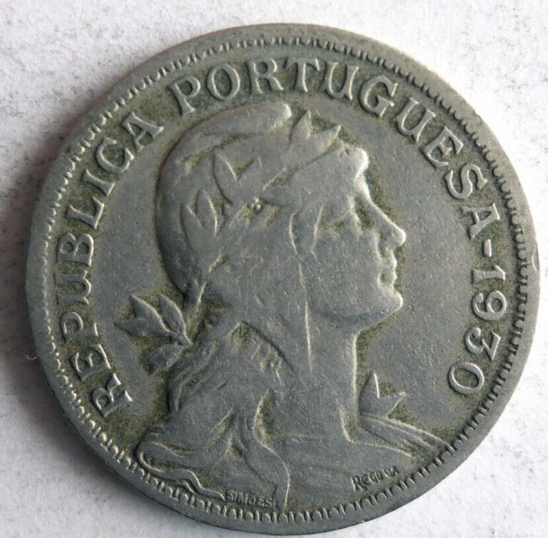 Read more about the article 1930 CAPE VERDE 50 CENTAVOS – Excellent Vintage Coin – FREE SHIP – Bin #704