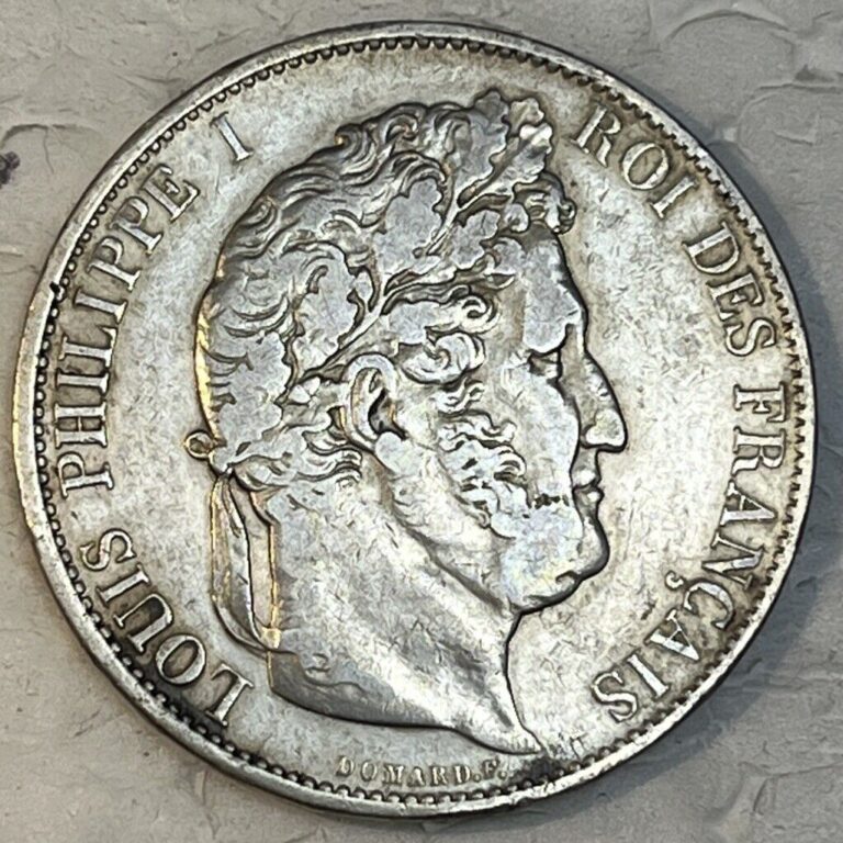 Read more about the article France 1844 BB Silver Five 5 Francs XF Condition Coin Louis Philippe I