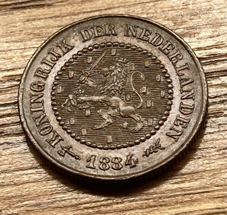 Read more about the article Netherlands 1/2 Cent 1884  Appears to be Brown UNC