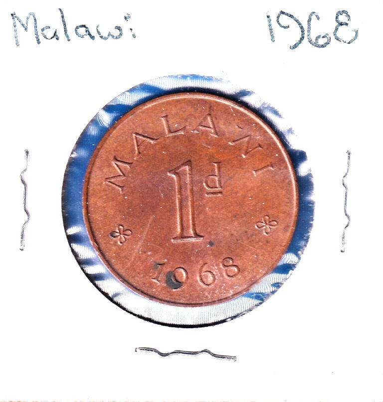 Read more about the article 1968 Malawi 1 Penny (KM-6) Bronze [two-year issue]  [identical sides]