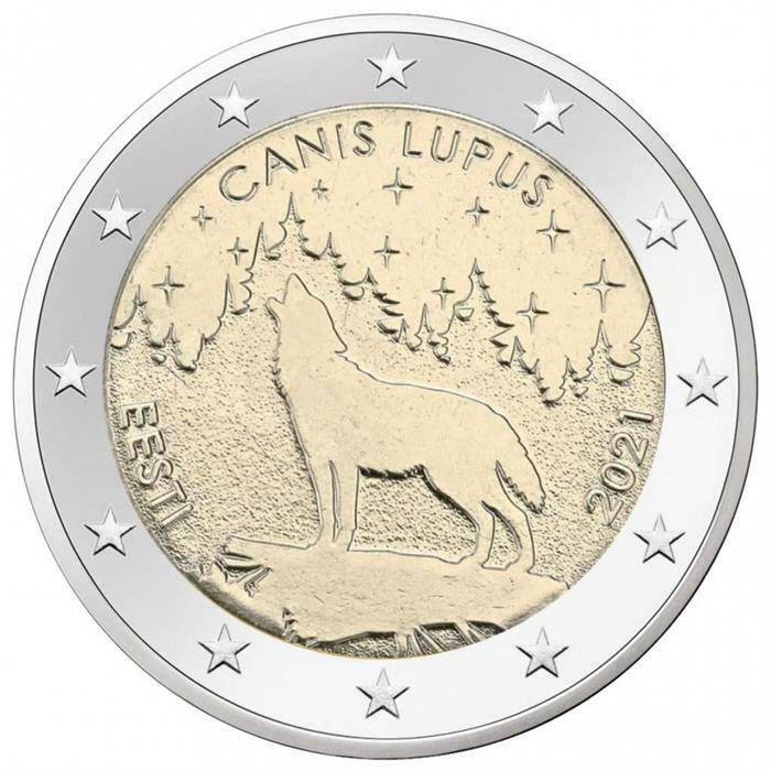 Read more about the article 2021 Estonia € 2 Euro Uncirculated UNC Coin – The Wolf