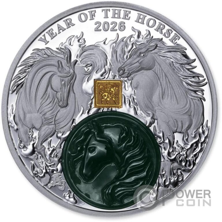 Read more about the article HORSE Jade Chinese Lunar Year 2 Oz Silver Coin 25 Francs Burundi 2026