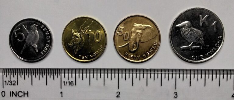 Read more about the article Zambia 4 coins Set 5  10  50 Ngwee and 1 Kwacha 2012UNC World Coins