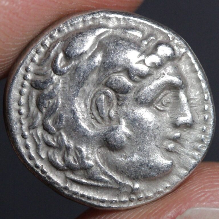 Read more about the article Alexander the Great Drachm Ancient Greek Silver Coin Choice VF 319BC Zeus