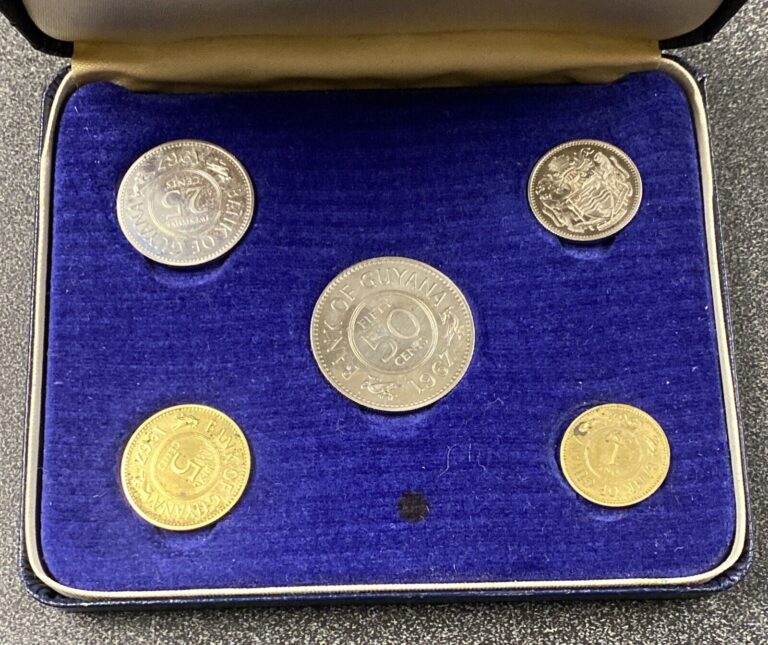 Read more about the article 1967 Guyana 5 Coin Proof Set – Royal Mint – 1st Year Set