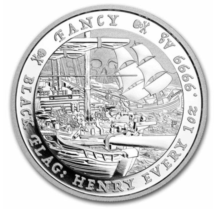 Read more about the article 2023 Tuvalu Black Flag The Fancy Henry Every BU 1 oz Silver coin in capsule