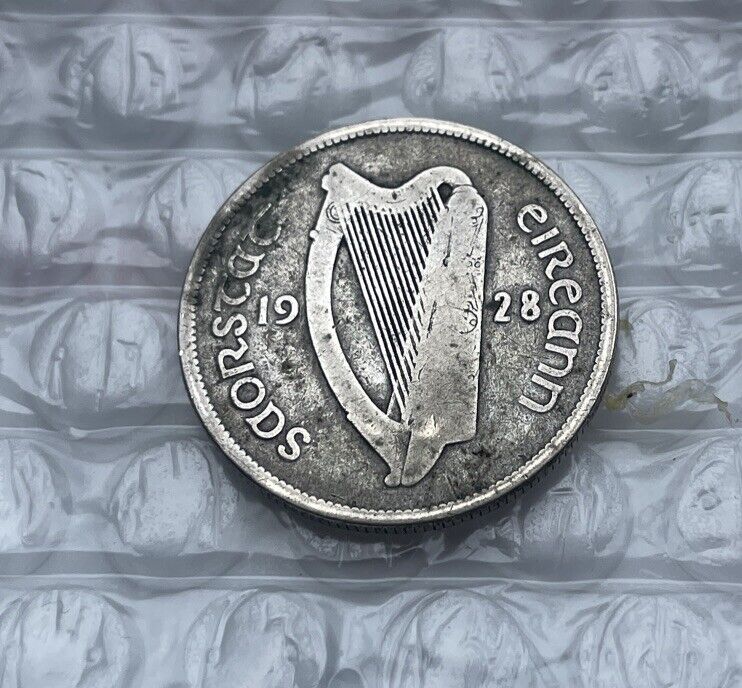 Read more about the article 1928 Ireland One Florin 2 Shilling .75 Silver Coin