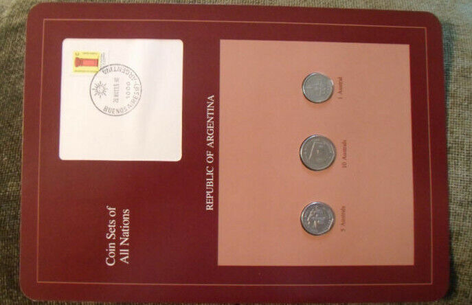 Read more about the article Coin Sets of All Nations Argentina 3 coin  10  5  1 Australs 1989 UNC