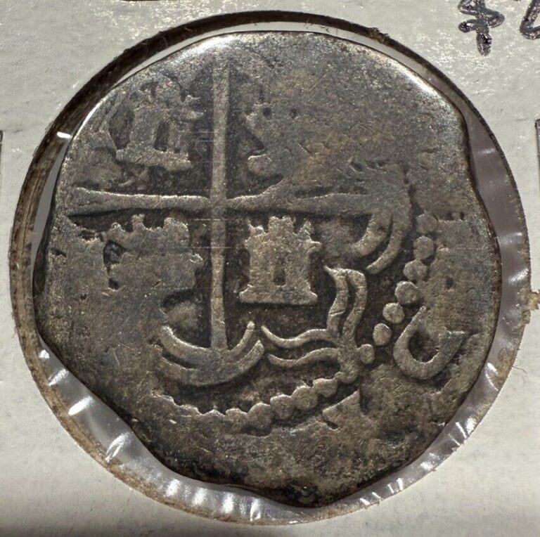 Read more about the article 1601 – 1621 4 Reales Silver Spain Pirate Treasure Cob Genuine Silver Four Coin