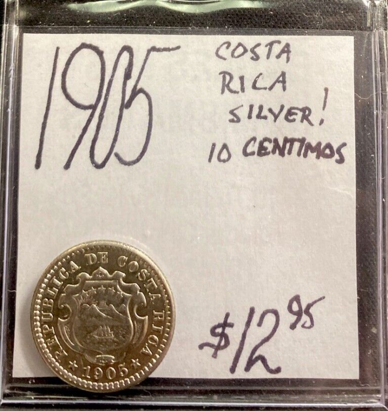 Read more about the article 1905 Costa Rica Silver! 10 Centimos! ENN coins