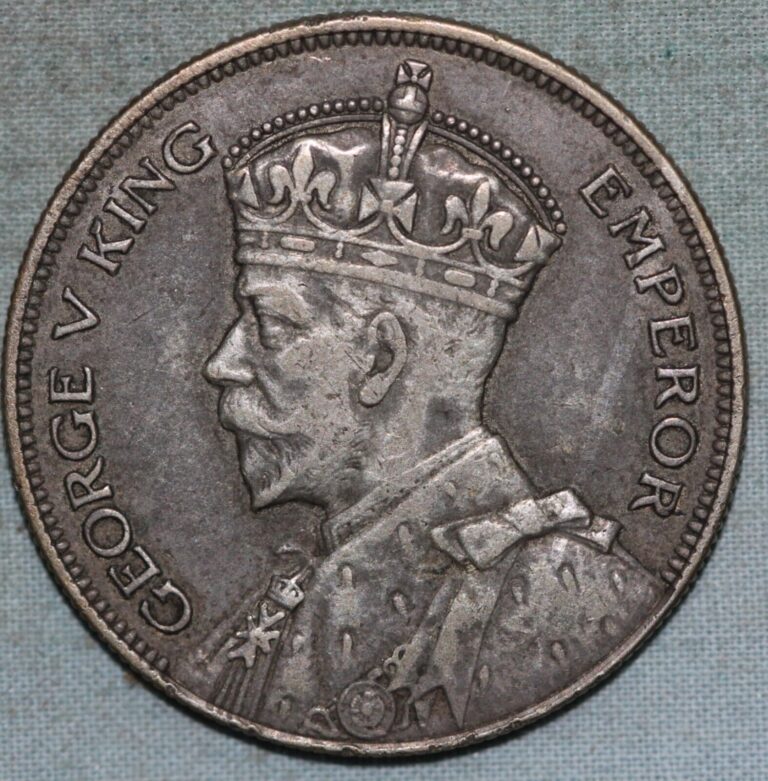 Read more about the article New Zealand 1933 ~ Silver Half Crown ~ George V ~99 ¢ Tracked shipping