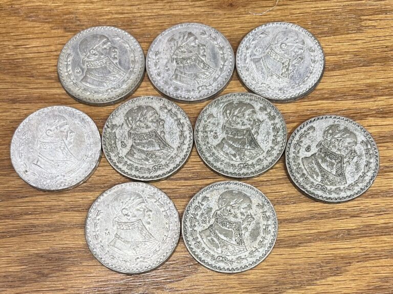 Read more about the article 1961 MEXICO UN PESO .100 SLIVER COIN VARIOUS CONDITION