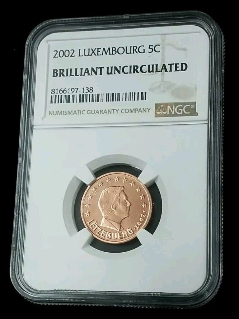 Read more about the article 2002 Luxembourg 5c Coin Uncirculated Coin – NGC Brilliant Uncirculated 3346