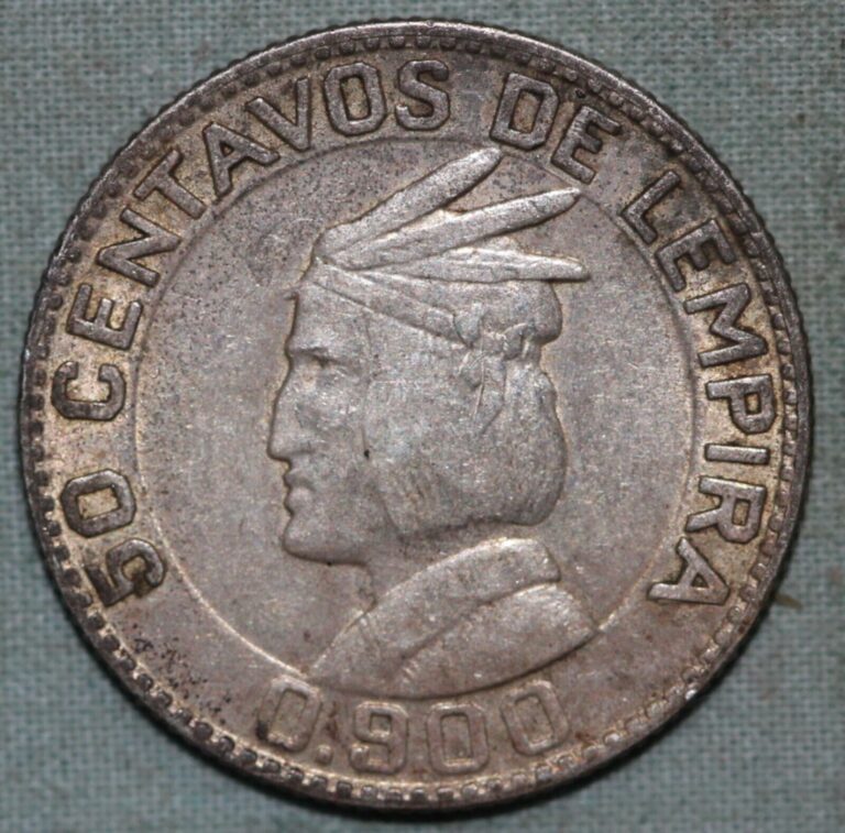 Read more about the article 1937 Honduras ~ .900 Silver 50 Centavos~ Minted in  USA ~ 99 ¢ Tracked shipping