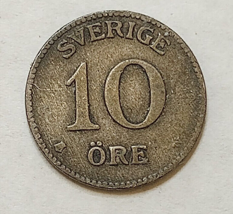 Read more about the article 1917 Sweden 10 Ore Sverige WWI Era Coin