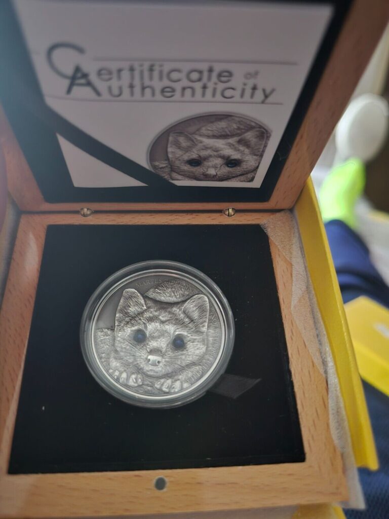 Read more about the article Mongolia 2017 500 Togrog Wildlife protection SABLE 1oz Silver Coin