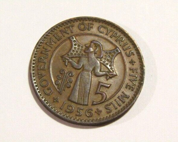 Read more about the article Cyprus 1956 5 Mils Coin