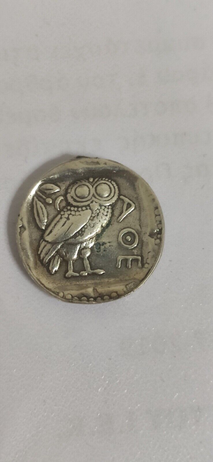 Read more about the article Ancient Greece 455BC Commemorative Silver 925 Coin Athenian Owl Tetradrachm 18mm