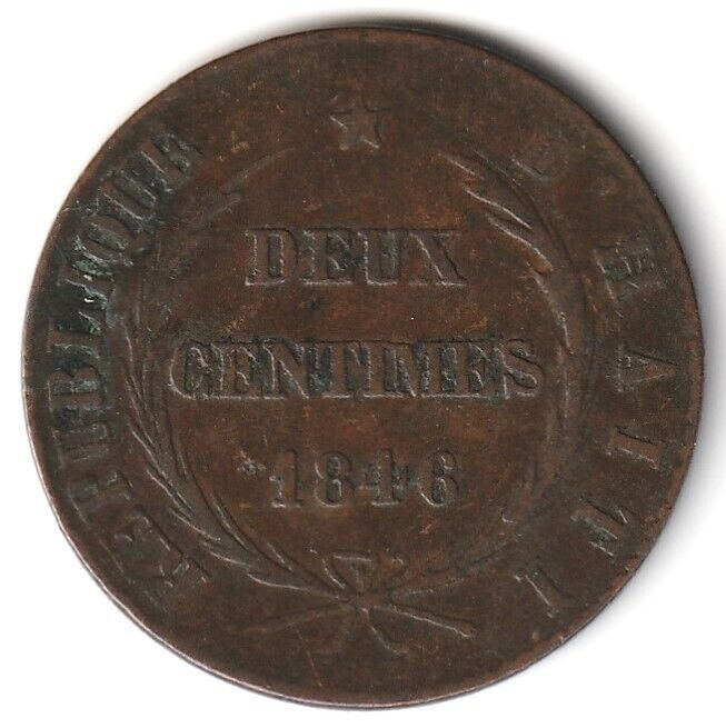 Read more about the article 1846 L’An 43 Haiti 2 Centimes Older Style Copper Nice Free Shipping