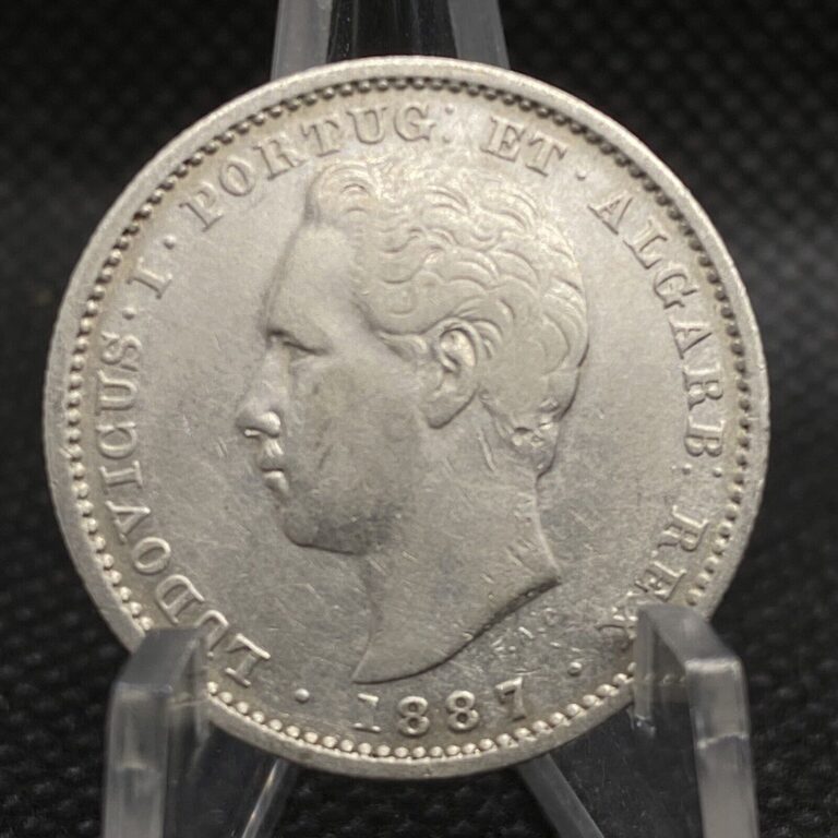 Read more about the article 1887 Portugal 200 Reis • VF+ • Luis I • World Silver Coin • PRT005