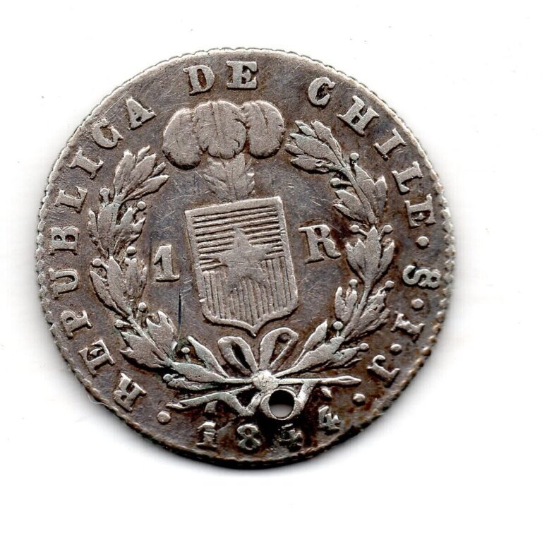 Read more about the article CHILE Santiago 1 Real 1844  Condor  IJ KM# 94.2