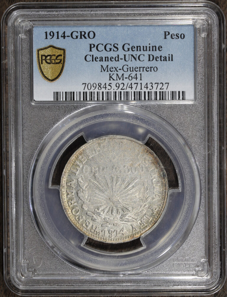 Read more about the article 1914-GRO (UNC Detail) Mexico Guerrero 1 Un Peso KM-641 PCGS – Revolutionary!