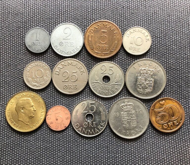 Read more about the article Denmark 🇩🇰 Lot Of 13  World Foreign Coins