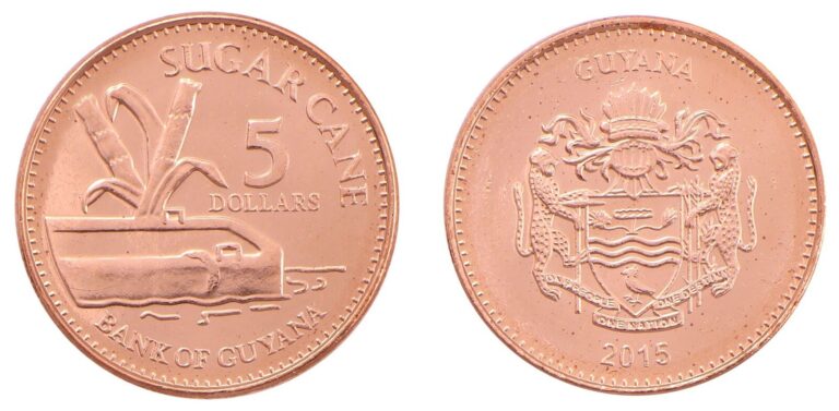 Read more about the article Guyana 5 Dollars  2015  KM #51  Mint