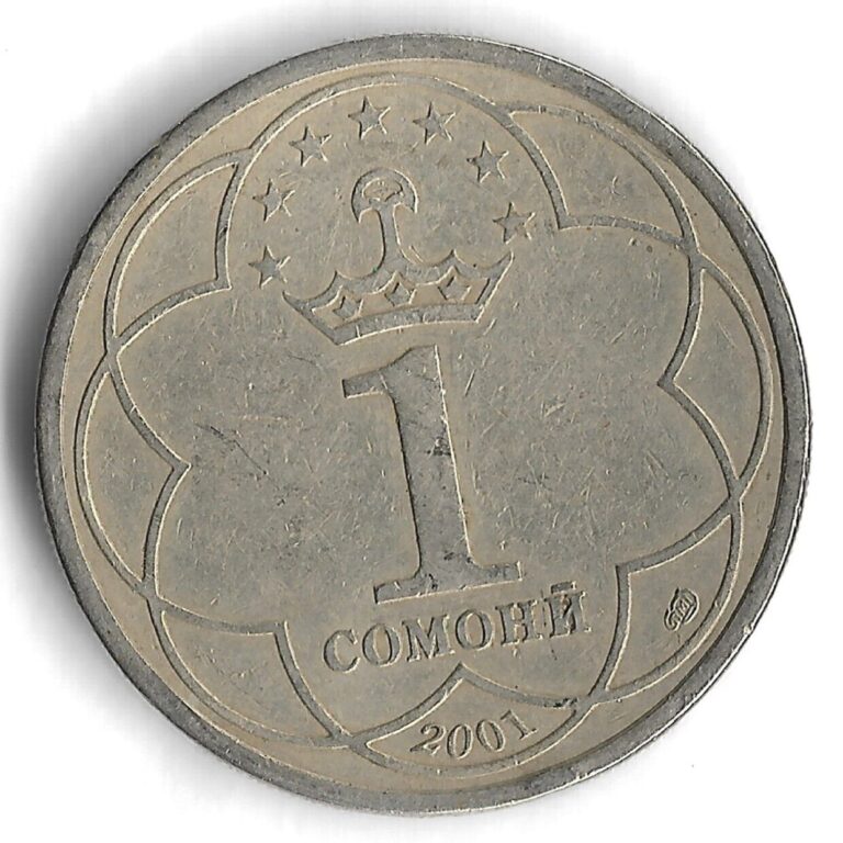 Read more about the article 2001 Tajikistan 1 Somoni World Coin – KM# 7