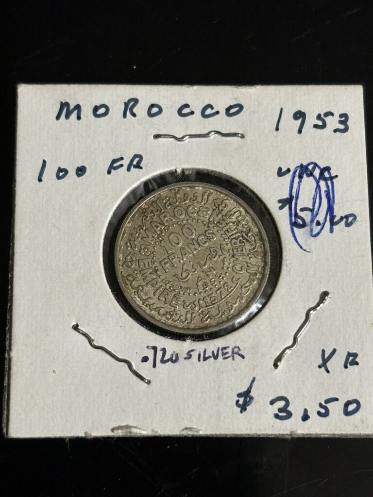 Read more about the article Roughly the Size of a Quarter 1953 Morocco 100 Francs World Silver Coin