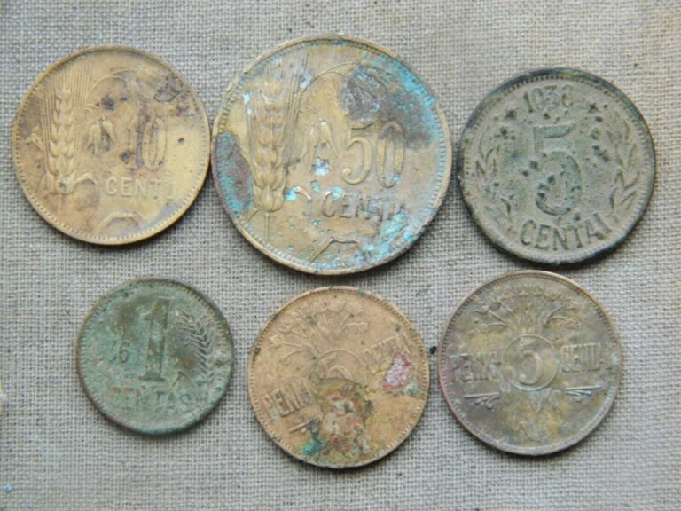 Read more about the article 1925-1936 Lot of 6 Lithuania  coins