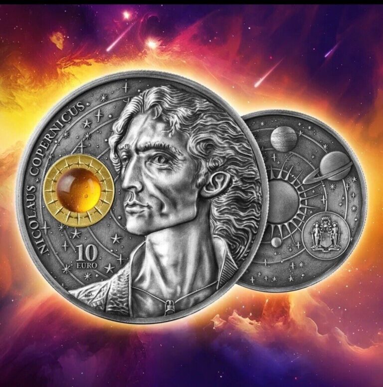 Read more about the article 🇺🇸COPERNICUS Nicolaus 2 Oz Silver Antique Coin 10 Euro Malta 2023 Germani/Mint