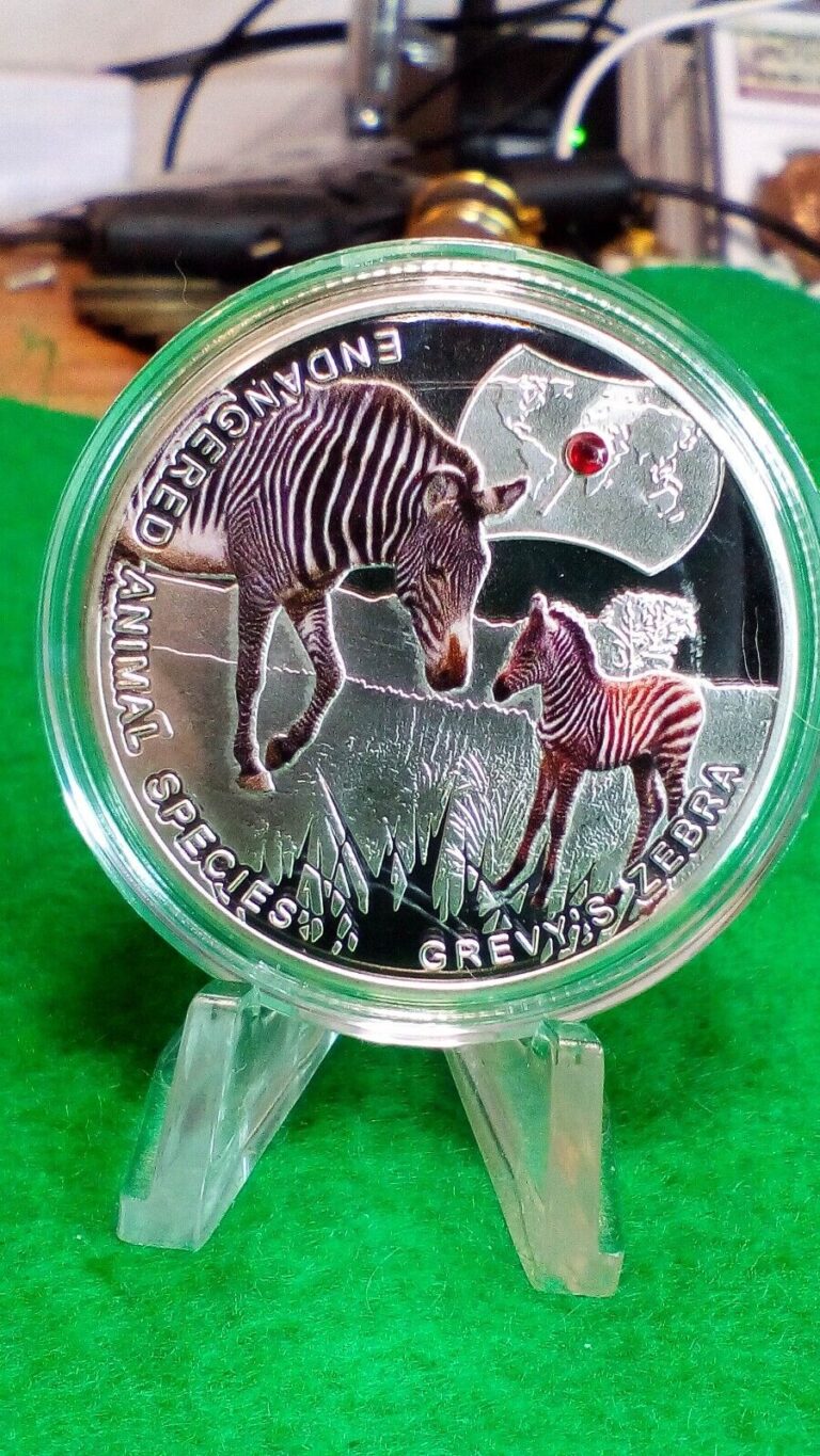 Read more about the article Zambia 1000 kwacha 2014 UNC Grevy’s Zebra Silver Plated Colorized Coin