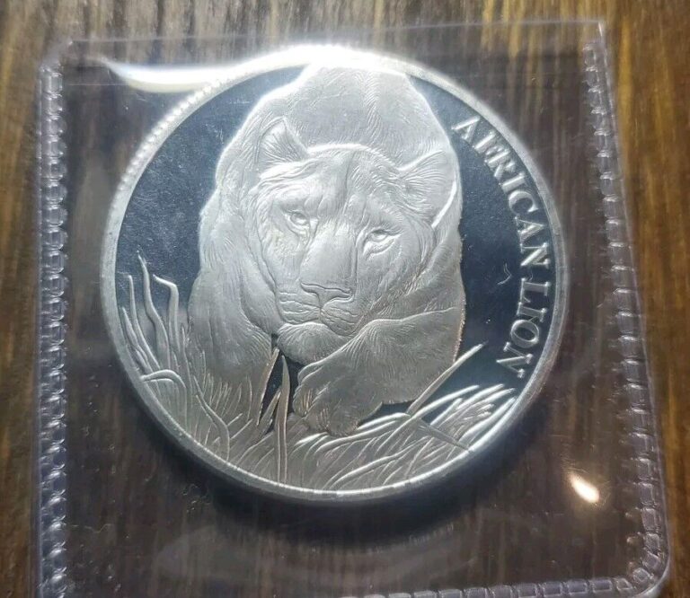 Read more about the article 2017 Republic of Chad African Lion 1oz silver coin .999 fine