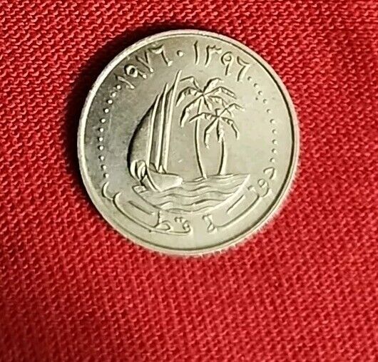 Read more about the article Coin From Qatar 25 Dirhams ISSUED 1976  Free Shipping Mk