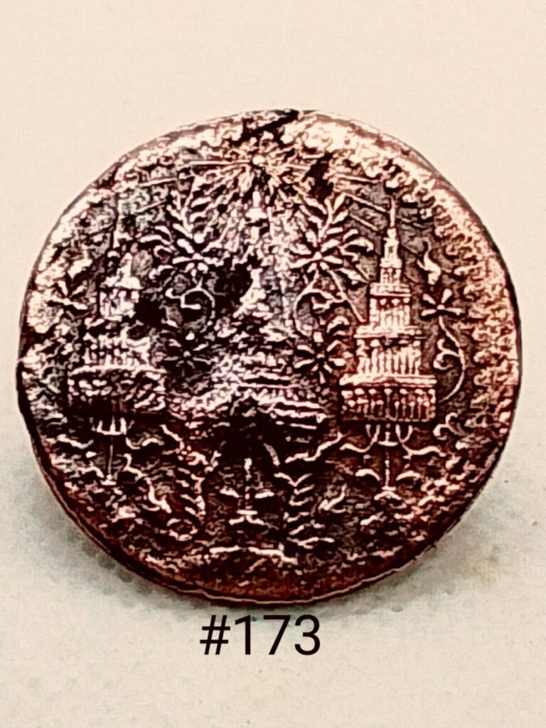 Read more about the article #173   Thailand coin   1/2 Fuang   BE 2408   1865   Rama IV   Y#2