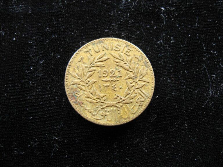 Read more about the article old world coin TUNISIA 1 franc 1921 KM247 (565)