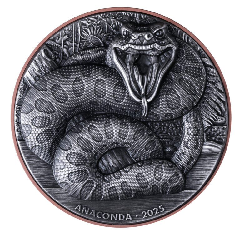 Read more about the article 2025 Vanuatu Double Silver Giant Anaconda 10g Silver Coin – 500 Mintage