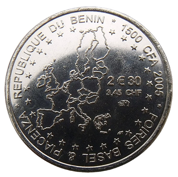 Read more about the article BENIN 1500 CFA FRANCS – 1 AFRICA 2005 KM#44 2.30 EUR 3.45 CHF MAPA EUROPY UNC