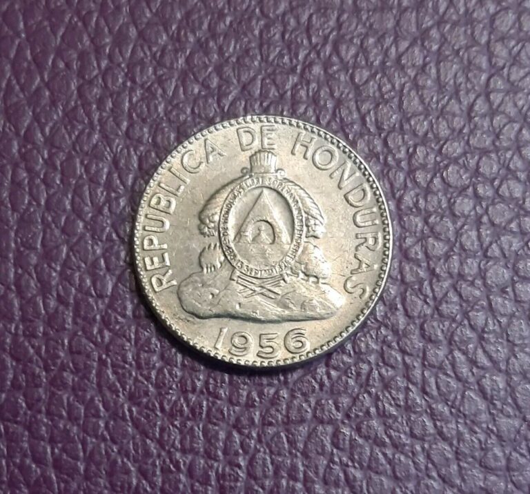 Read more about the article 1956 Honduras 5 Centavos de Lempira.  World Coin. V.F.