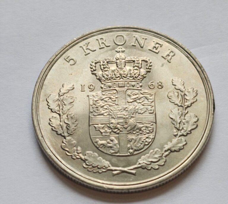 Read more about the article Denmark 5 Kroner Coin   Wedding Princess Benedikte  1968  Condition!