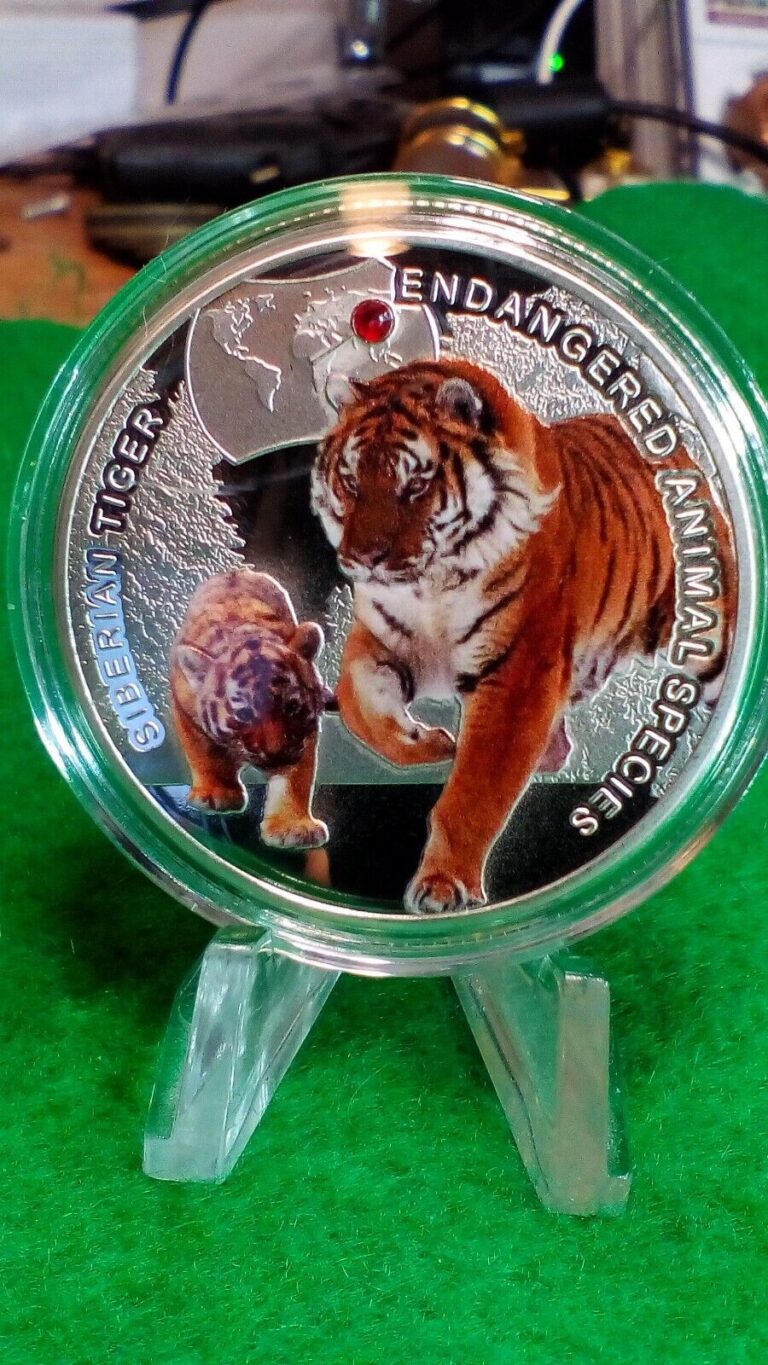 Read more about the article Zambia 1000 kwacha 2014 UNC Siberian Tiger Silver Plated Colorized Coin