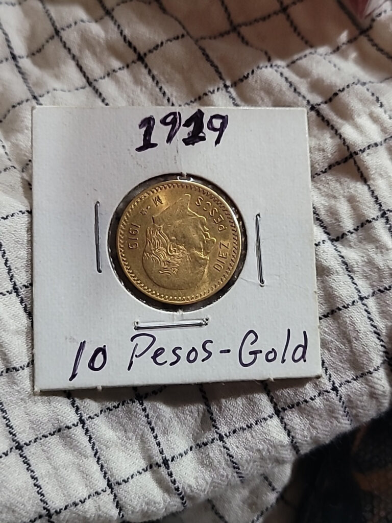 Read more about the article 1919-M Mexican Gold 10 Pesos Coin *UNCIRCULATED* ERROR COIN