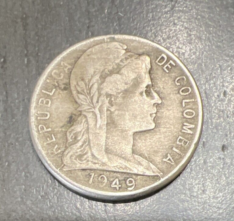 Read more about the article 1949 5 Centavos Republic of Colombia – Colombia V Cents Coin