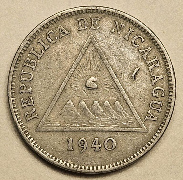 Read more about the article Nicaragua 1940 5 Centavos Coin  Low Mintage 800K  Nice Condition