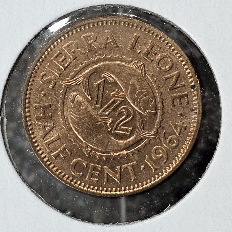 Read more about the article BU 1964 Sierra Leone Half Cent MS / 25C COMBINED SHIPPING