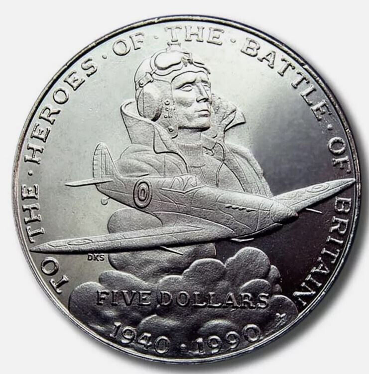 Read more about the article 1990 Marshall Islands 5$ Commemorative Coin Britain Battle Foreign Coin KM#18