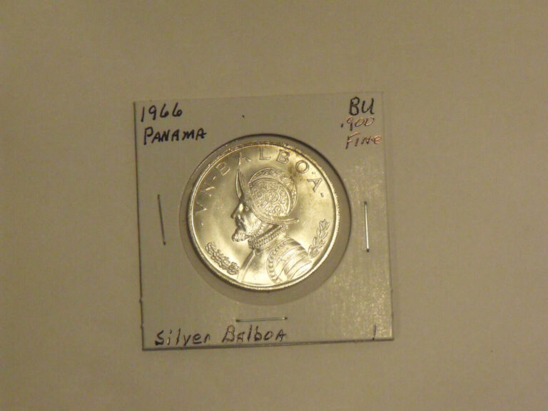 Read more about the article 1966 Silver Panama Balboa   Nice Choice BU condition  #1