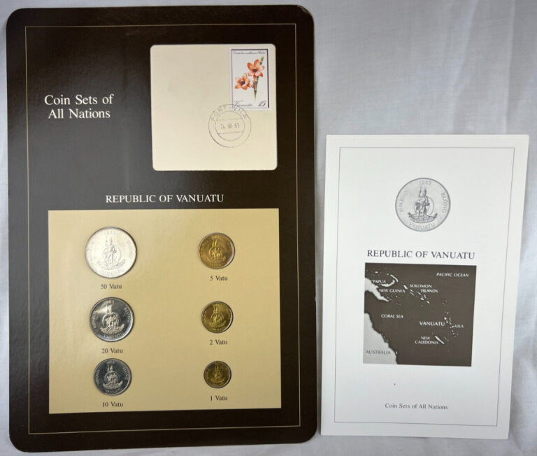 Read more about the article Coin Sets of All Nations Vanuatu 10 20 Vatu 1983 1 2 5 50 Vatu 6 Coins