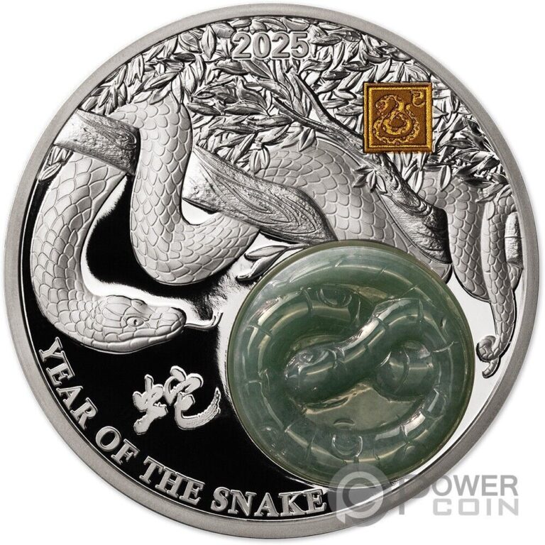 Read more about the article SNAKE Jade Chinese Lunar Year 2 Oz Silver Coin 25 Francs Burundi 2025